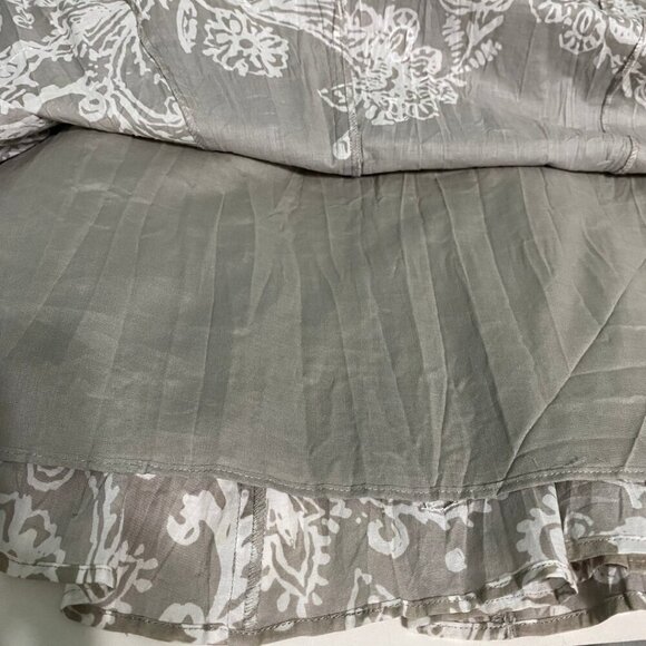 INC International Concepts Tan/White Floral Print Sequined A-Line Skirt Size 16 - Picture 5 of 9